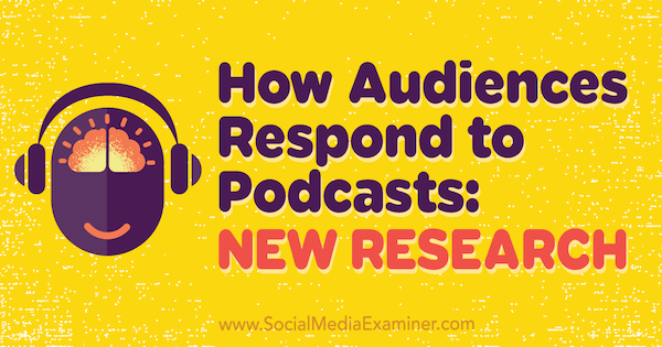 Hoe kijkers reageren op podcasts: nieuw onderzoek door Michelle Krasniak op Social Media Examiner.