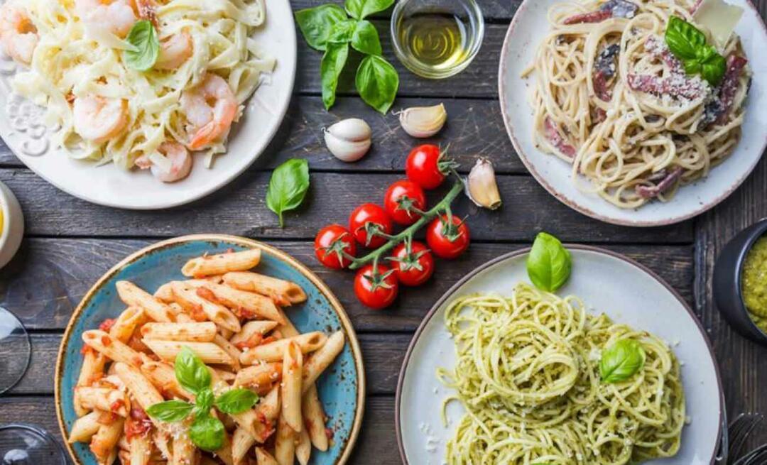 De meest verschillende pastarecepten! 4 soorten pastarecepten voor nationale pastadag