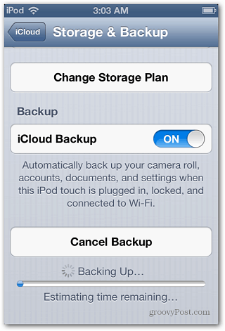 iOS-opslag en back-up