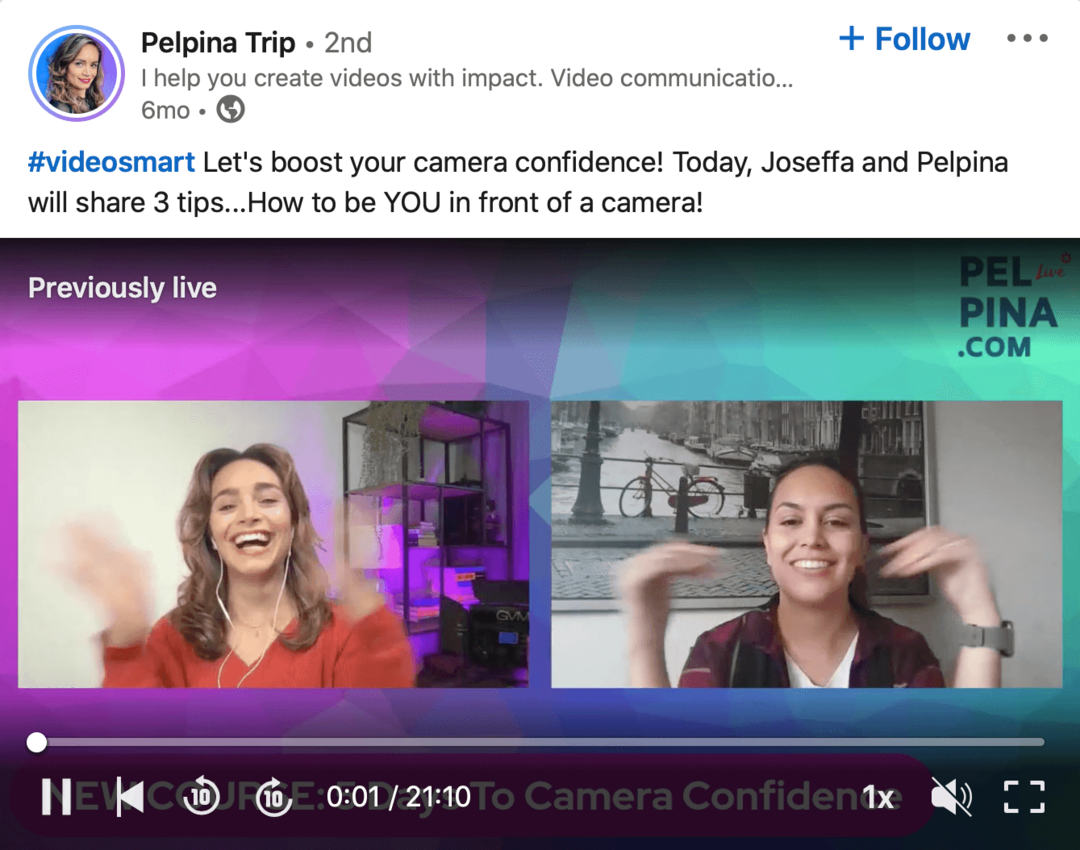 afbeelding van LinkedIn-video van Pelpina Trip