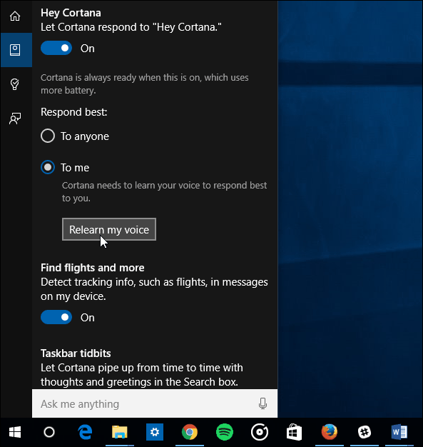 Leer mijn stem Hey Cortana