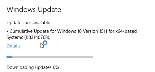 Cumulatieve update voor Windows 10 KB3140768