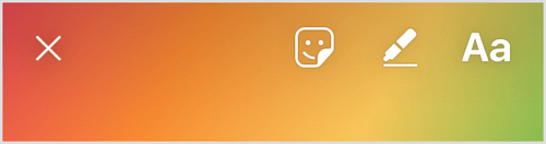 Tik op het happy-face-pictogram bovenaan het scherm om stickers op basis van geotags toe te voegen aan je Instagram-verhaal.