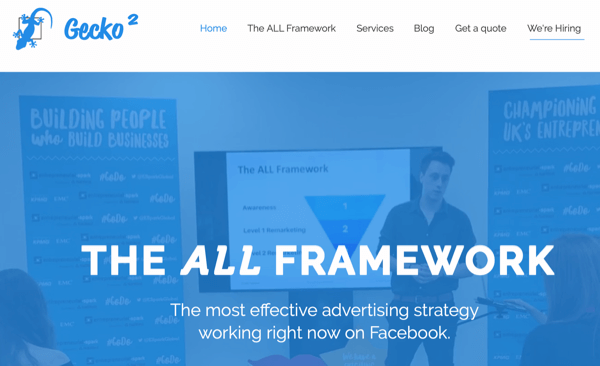 Kader voor Facebook-advertentietrechters; ALLE Framework.