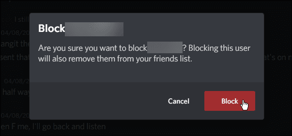 verifieer blok gebruiker