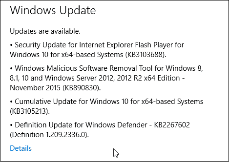 Nieuwe update voor Windows 10 KB3105213 en meer nu beschikbaar