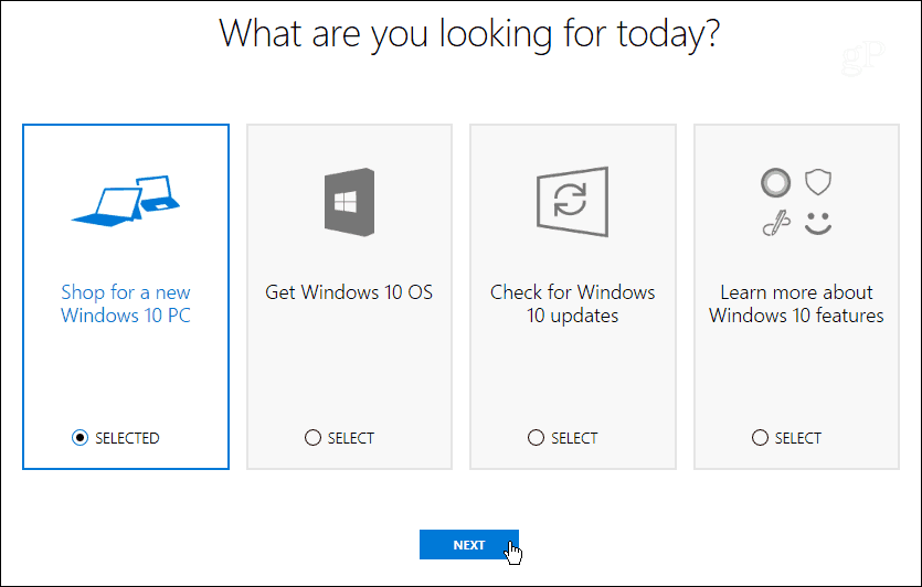 windows helpen bij het kiezen