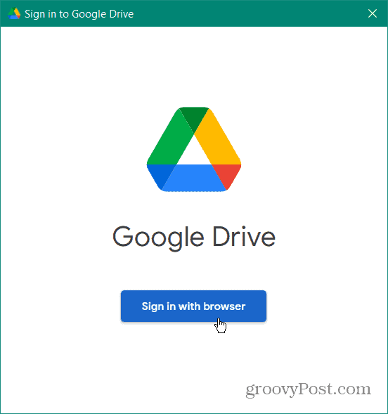  aanmelden Google Drive toevoegen aan bestandsverkenner