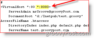 Configureer Apahce om meerdere poorten te gebruiken:: groovyPost.com
