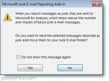 outlook voor ongewenste e-mailrapportage