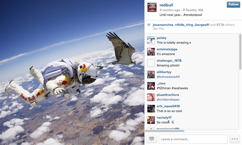 redbull skydive afbeelding