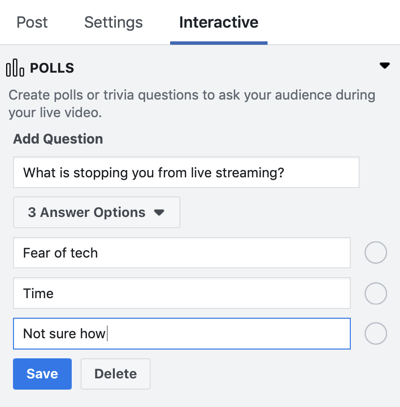 Hoe u Facebook Live in uw marketing kunt gebruiken, stap 5.
