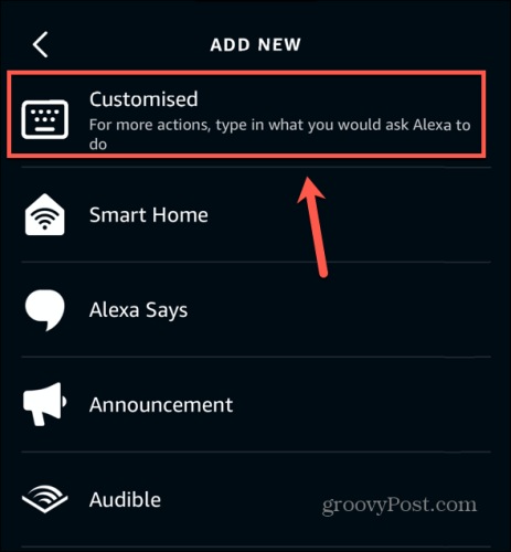 Alexa-app aangepast