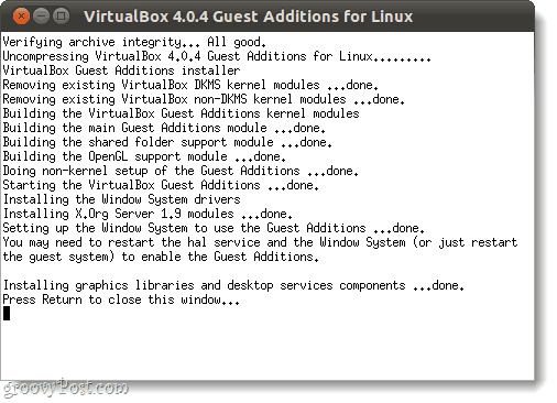 voer virtualbox guest-toevoegingen uit in linux