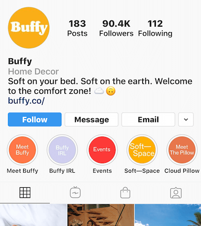 Instagram markeert albums op Buffy-profiel