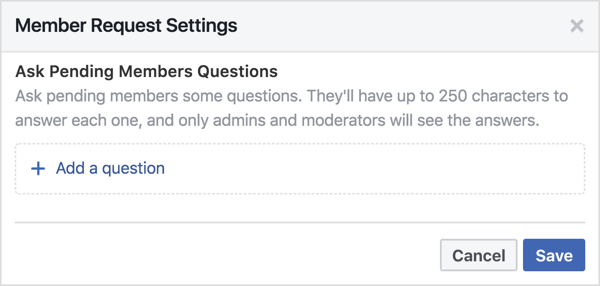 U kunt 3 vragen stellen aan de Facebook-groepsleden.