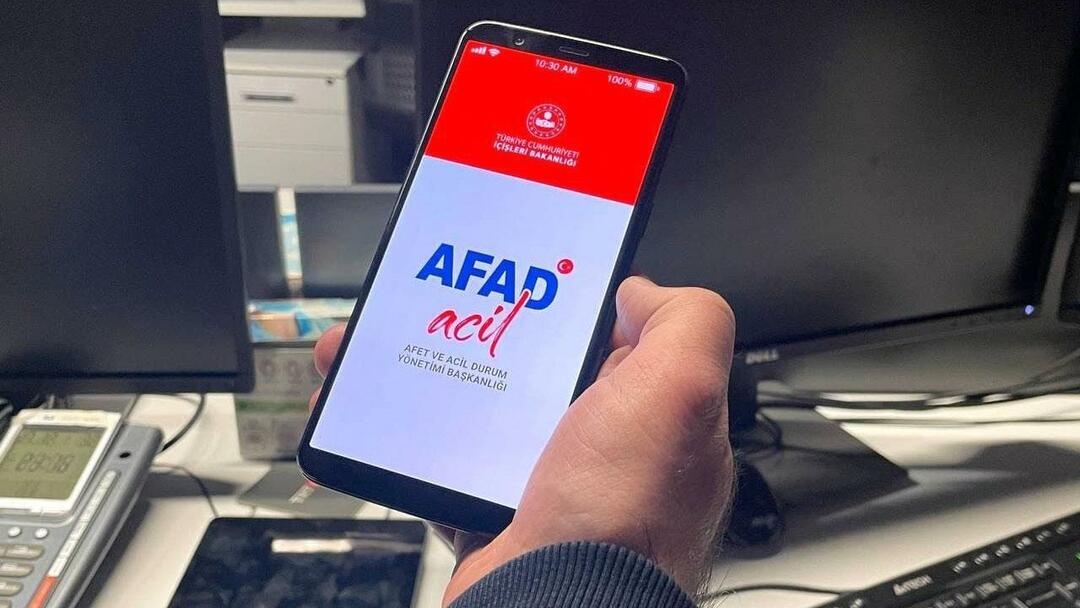 AFAD Noodoproep applicatie