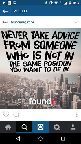 Foundr Instagram-bericht