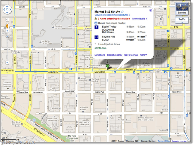 desktop doorvoer google maps
