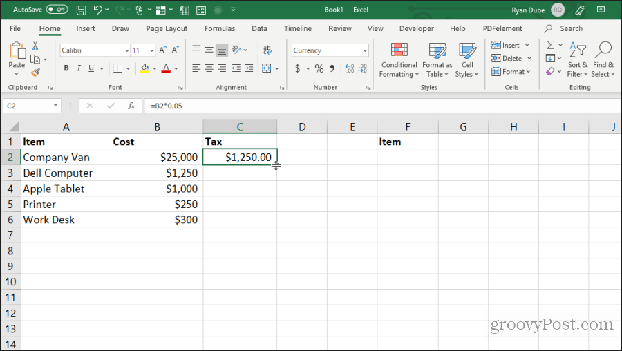 cellen vullen in Excel