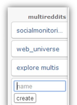 maak een multireddit