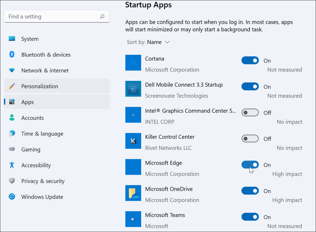 Opstart-apps uitschakelen op Windows 11