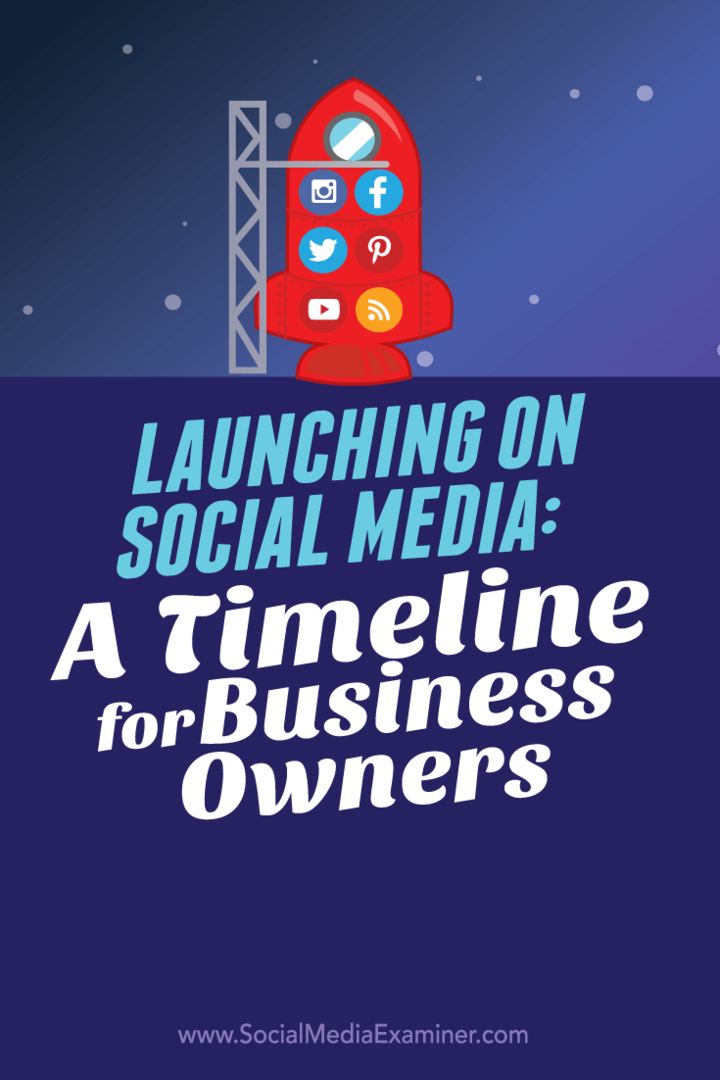 sociale lanceringstijdlijn voor bedrijfseigenaren