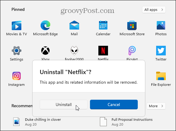 Controleer de installatie van de Microsoft Store-app verwijderen