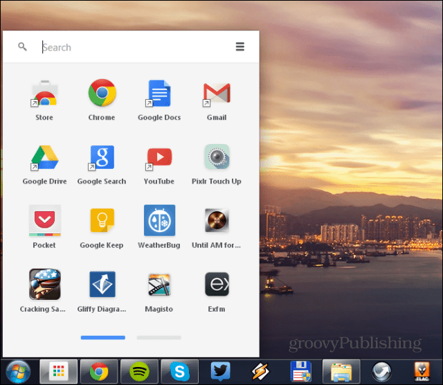 Google maakt gebruik van de Desktop Chrome App Launcher