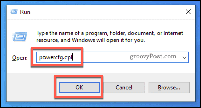 Windows Voer het Powercfg-menu uit