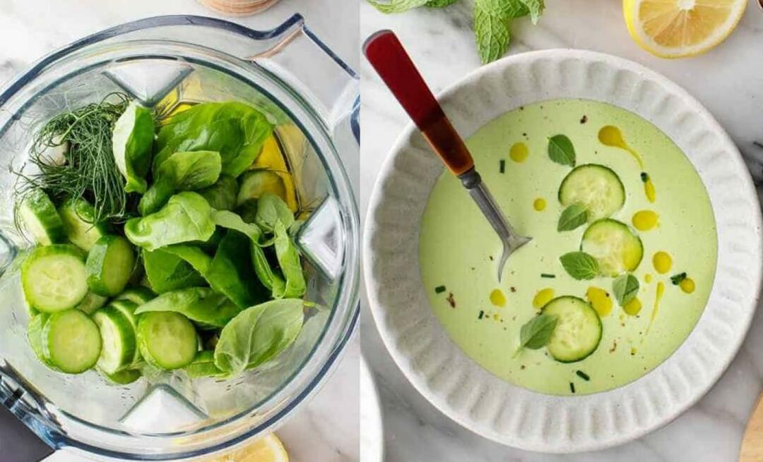 De ideale koude soep van de zomer! Hoe maak je koude komkommersoep? Komkommersoep recept