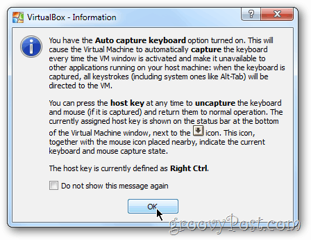 VirtualBox Windows 8-waarschuwing op toetsenbord