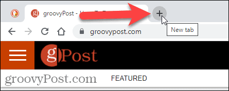 Klik op de knop Nieuw tabblad in Chrome