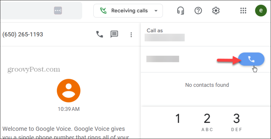 bellen met Google Voice