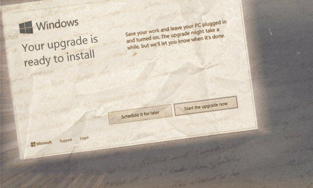 Melding voor upgrade naar Windows 10