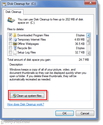 systme-bestanden opruimen in Windows 7