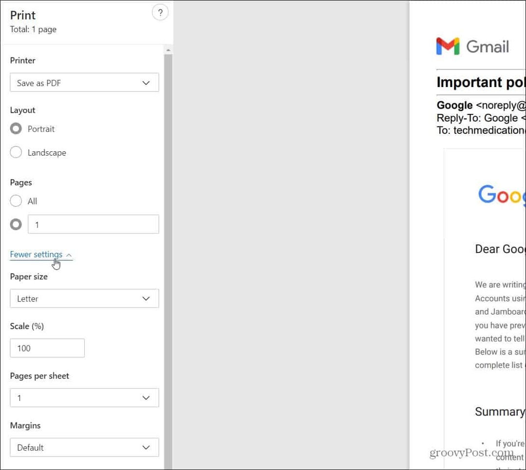 Hoe u een Gmail-bericht als pdf opslaat