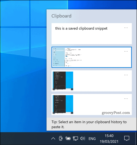 Het Windows 10-klembordpaneel