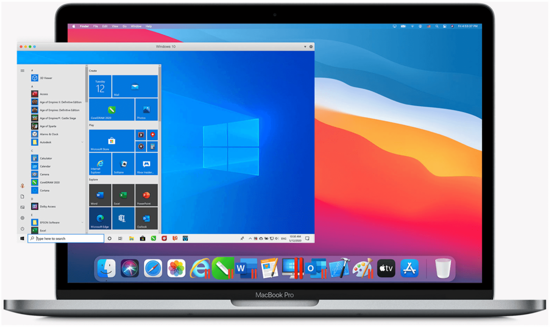 Windows 10 op M1 Macs Parallels Desktop 16 voor Mac